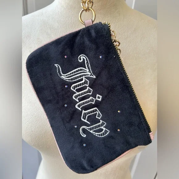 Juicy Couture Black Clutch with Gold Chain - Picture 2 of 5